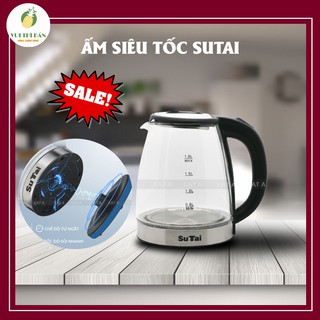 ✨CỰC RẺ✨Ấm siêu tốc thủy tinh, ấm đun nước siêu tốc SUTAI dung tích 2 lít - có đèn led hiện đại