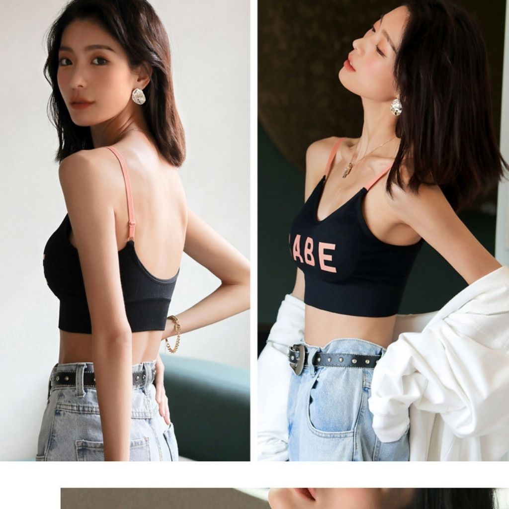 Áo bra nữ tập gym 2 dây hở lưng thể thao đẹp, áo ngực không gọng BaBe cá tính DOPICO B2890