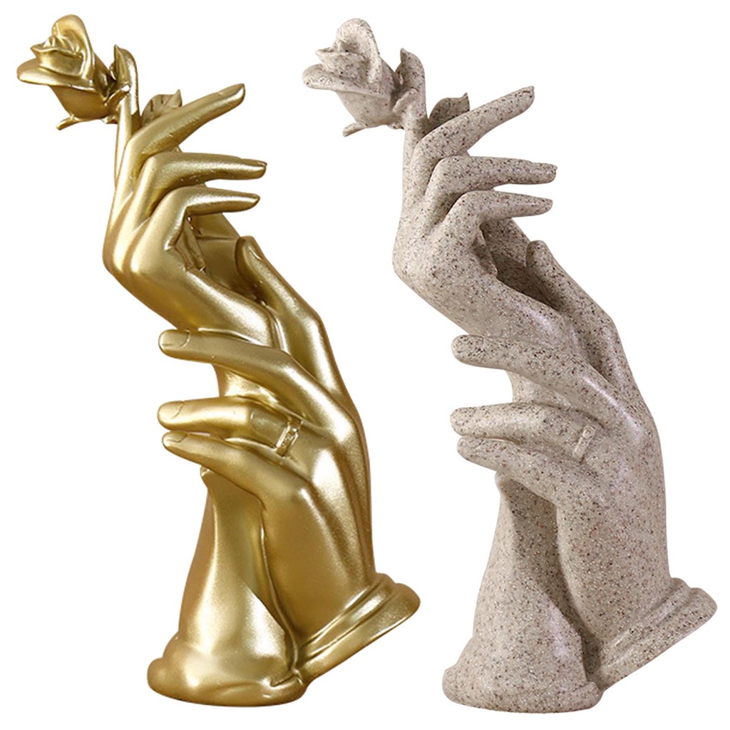 Bức tượng trang trí hình bàn tay bằng nhựa resin phong cách sáng tạo thích hợp trang trí nhà cửa