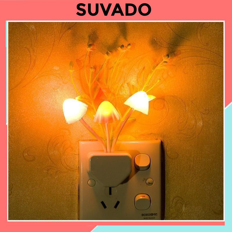 Đèn ngủ Đẹp cảm ứng ánh sáng thông minh bình hoa hình nấm dễ thương trang trí  Lamp154 SUVADO