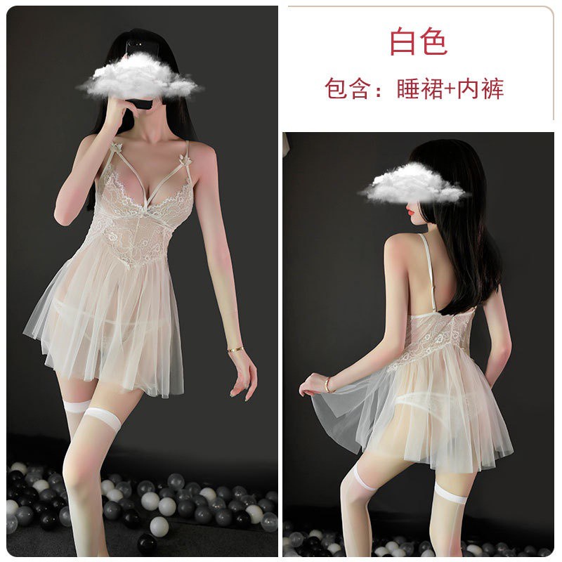 Đồ ngủ sexy - đồ lót sexy - Rose if new sexy underwear women sexy mesh perspective temptation lace thin condole belt nightdress home clothing 740 | BigBuy360 - bigbuy360.vn