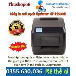 Máy in mã vạch Xprinter XP-H500B, bền, đẹp, khuyến mại giá trị cao
