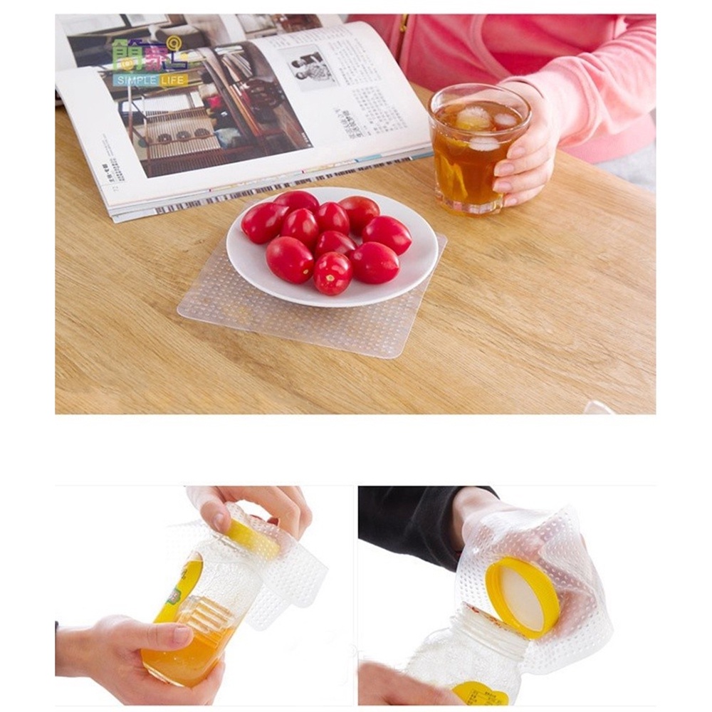 [Tổng Kho Sỉ] Tấm Silicon Bọc Bảo Quản Thực Phẩm - Cất Cho Tủ Lạnh - Cho Được Vào Lò Vi Sóng 20 x 20 cm