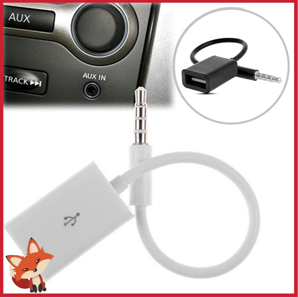 Bộ Chuyển Đổi Âm Thanh Giắc Cắm 3.5mm Sang Usb 2.0 Cho Mp3 Trên Xe Hơi