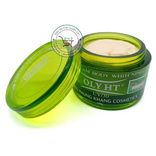 Kem body Trắng da toàn thân ngừa Lão hóa Phục hồi da Nhau thai cừu OLY HT 150g (Xanh lá)
