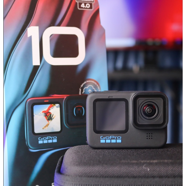 Camera hành trình Gopro Hero 10 Black, Chống rung HyperSmooth 4.0, Màn hình hiển thị LCD màu, Bảo hành 12 tháng