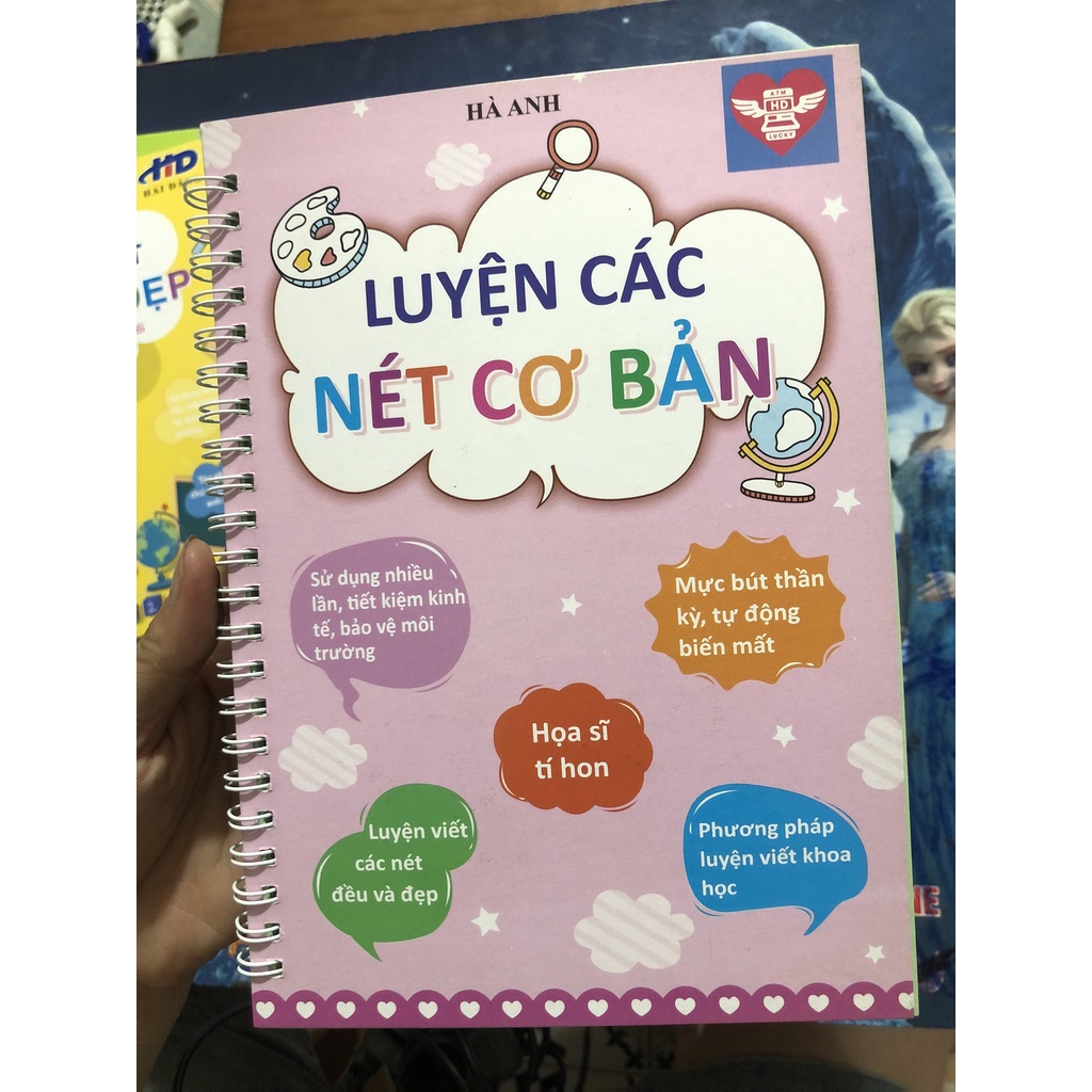 Combo tập tô luyện viết chữ số đẹp cho bé tặng kèm bút thần kỳ tự xóa