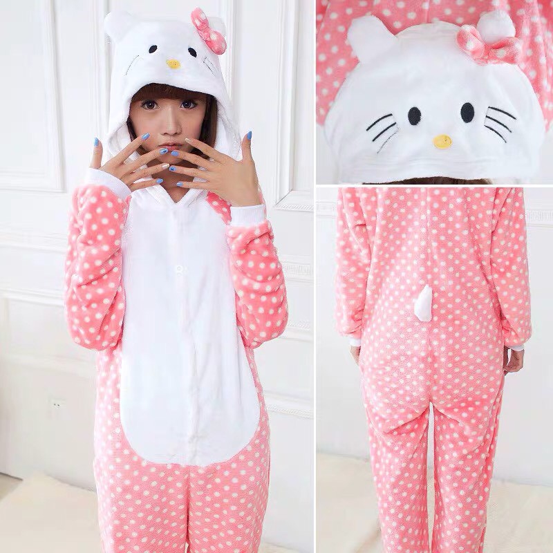 Bộ Pijama Hello Kitty Cho Người Lớn Và Trẻ Em