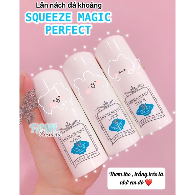 LĂN NÁCH KHỬ MÙI ĐÁ KHOÁNG SQUEEZE MAGIC DEODORANT STICK