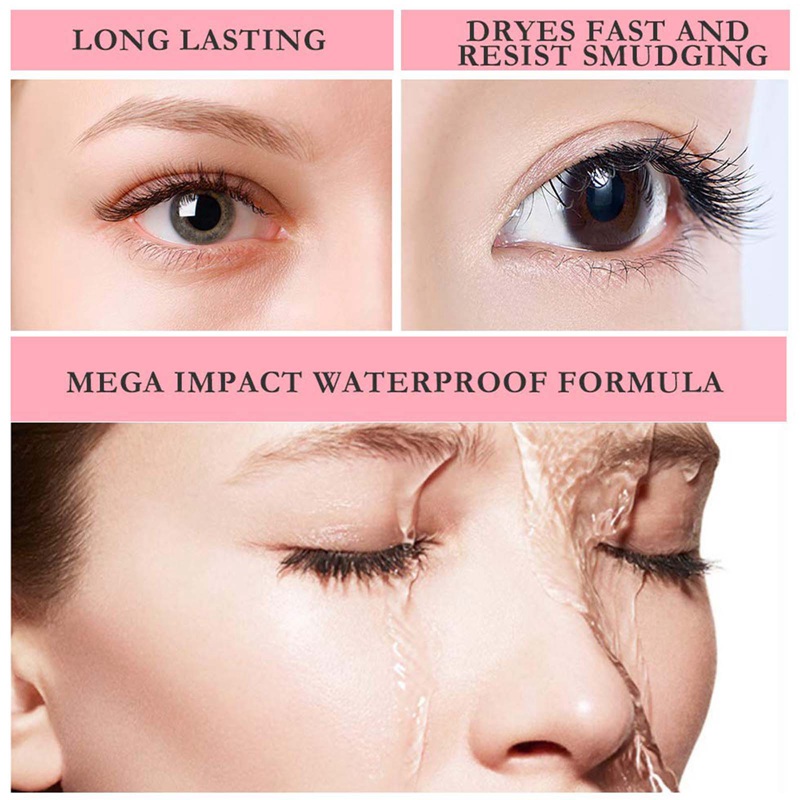 (Hàng Mới Về) Mascara Sợi Tơ Màu Đen Chống Thấm Nước Không Nhòe Chuốt Dài Và Dày Mi Không Vón Cục