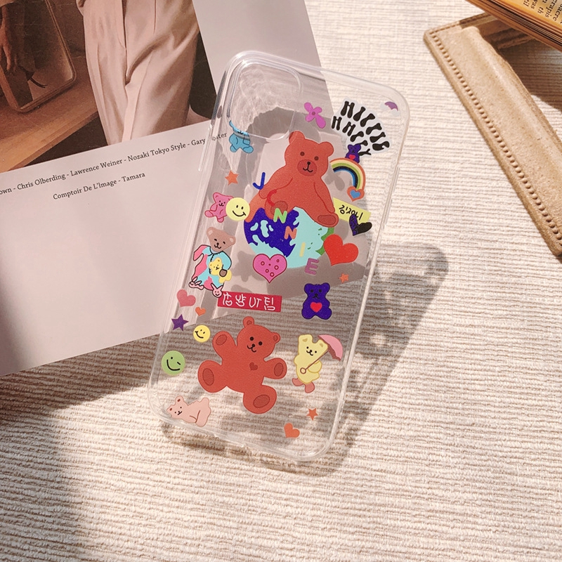 Ốp lưng iphone Ốp điện thoại in hình gấu hoạt hình tiện dụng cho Iphone 6/6plus/6S/6S plus/6/7/7plus/8/8plus/X/XS/XS Max/11/13/13PRO/13PROMAX/13MINI Dinuo case