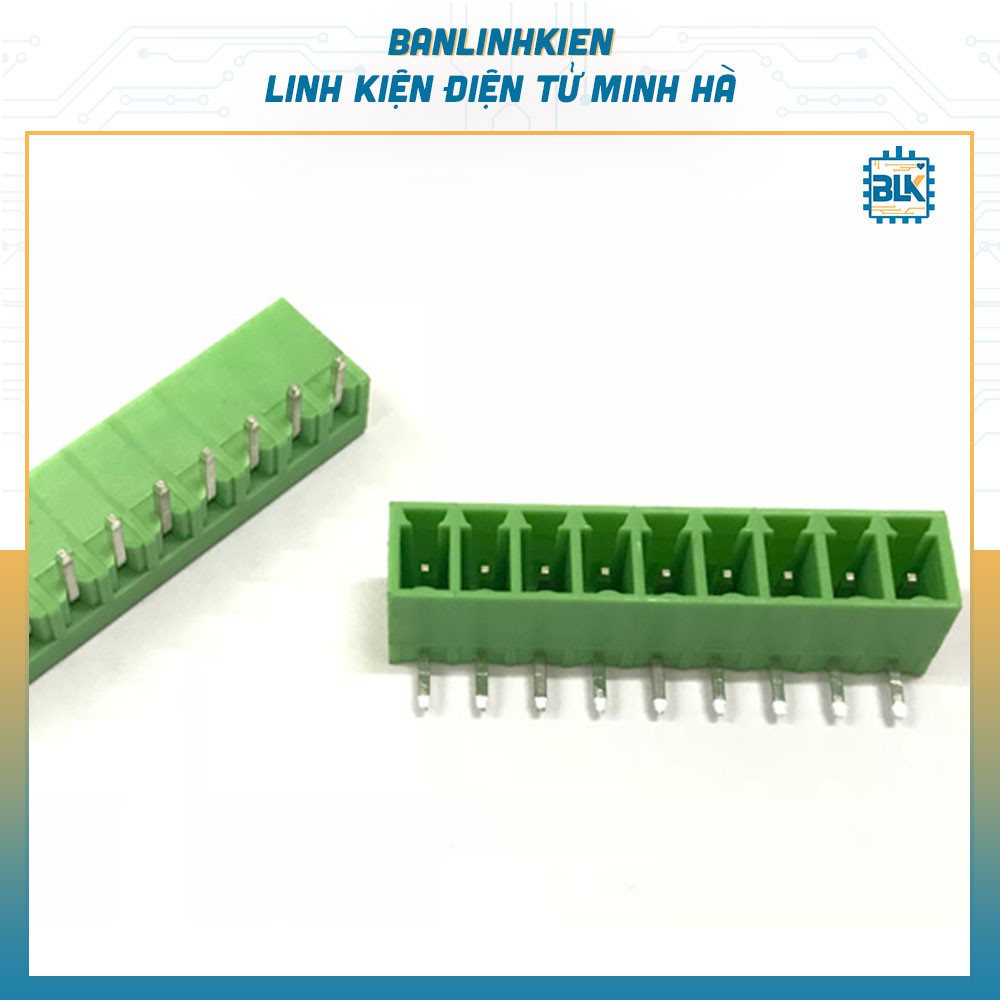 Đầu Nối, Cầu Đấu, Domino 15EDG3.81 Xanh Cong 9 Chân