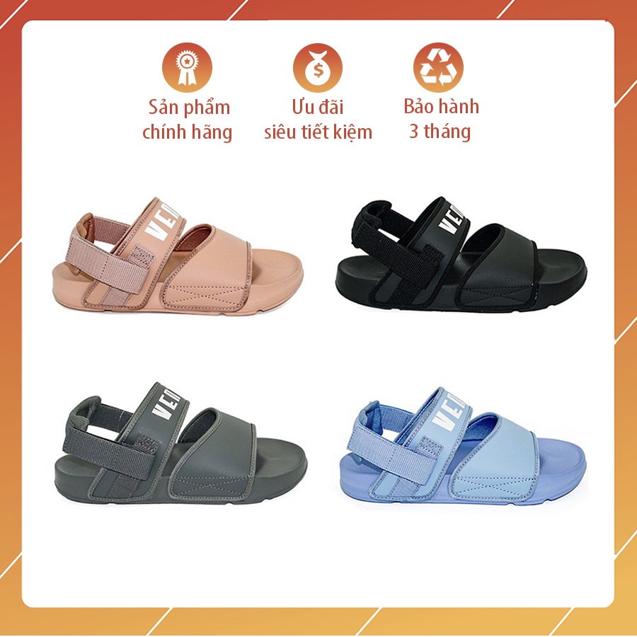 Sandal Vento nam nữ chính hãng SD-FL17 quai ngang bản to, Dép quai sau tháo rời đế bằng, Giày quai dán đi học không mùi
