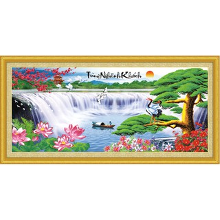 Tranh Thêu Chữ Thập 3D Tùng Nghênh Khách EVA8276, 222985 (KHÁCH TỰ THÊU) KT:49X34CM