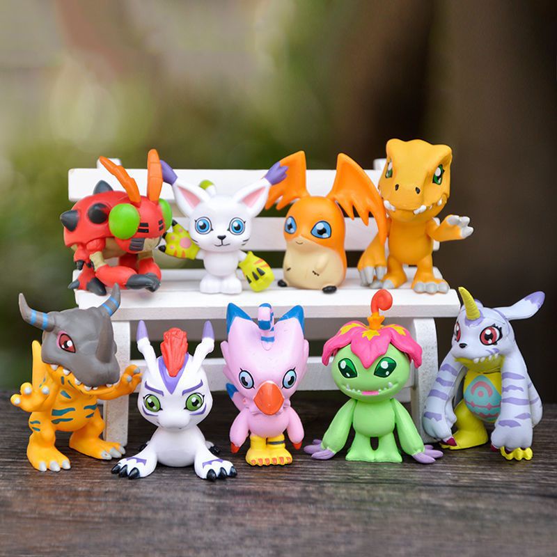 Set 9 Mô Hình Nhân Vật Phim Hoạt Hình Digimon Adventure Bằng Pvc