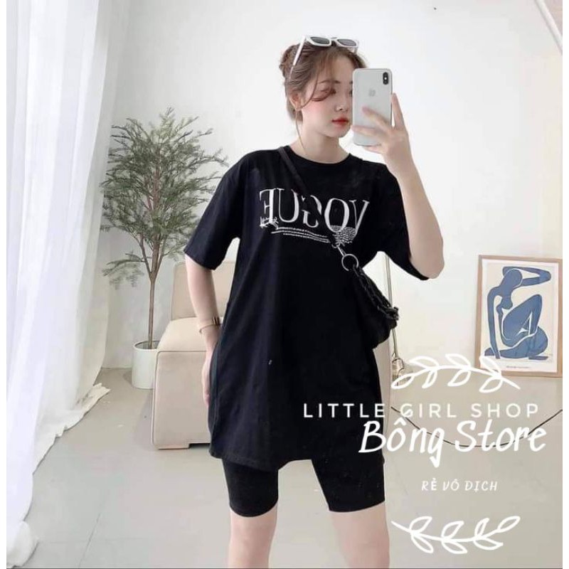 [Rẻ Vô Địch] Áo cotton tay lỡ Unisex mặc đôi ,nhóm , lớp------ Áo VOGUE