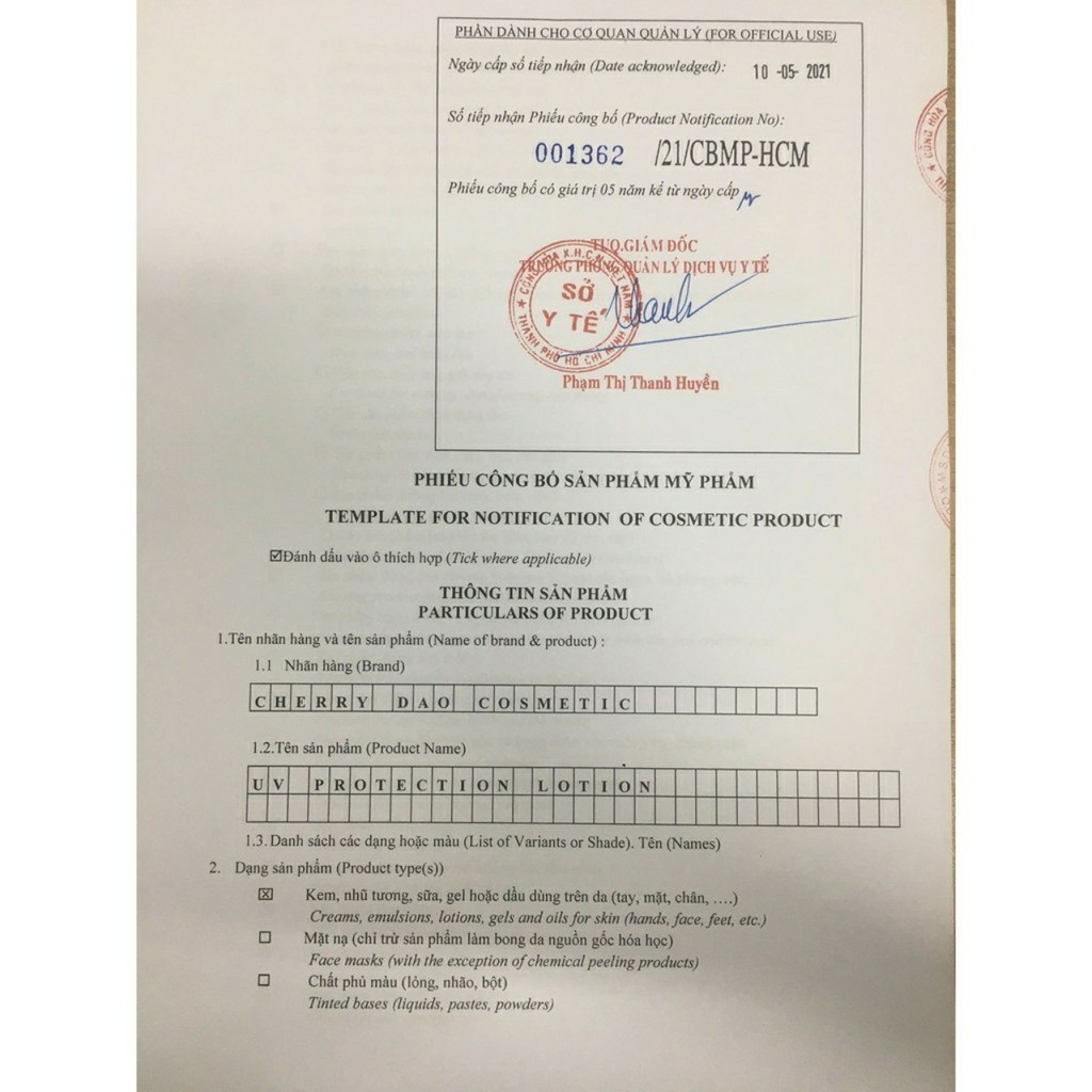 Kem Chống Nắng CRD Cherry Đào Cho Da Dầu Mụn Nhạy Cảm Khô Nâng Tone