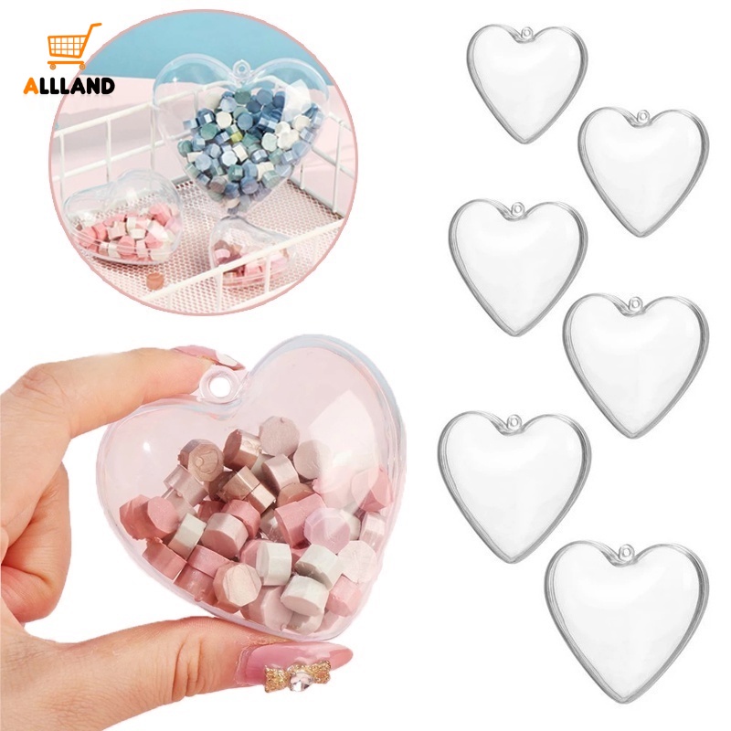 Hộp Rỗng Trong Suốt Hình Trái Tim Đựng Kẹo Có Nắp Đậy