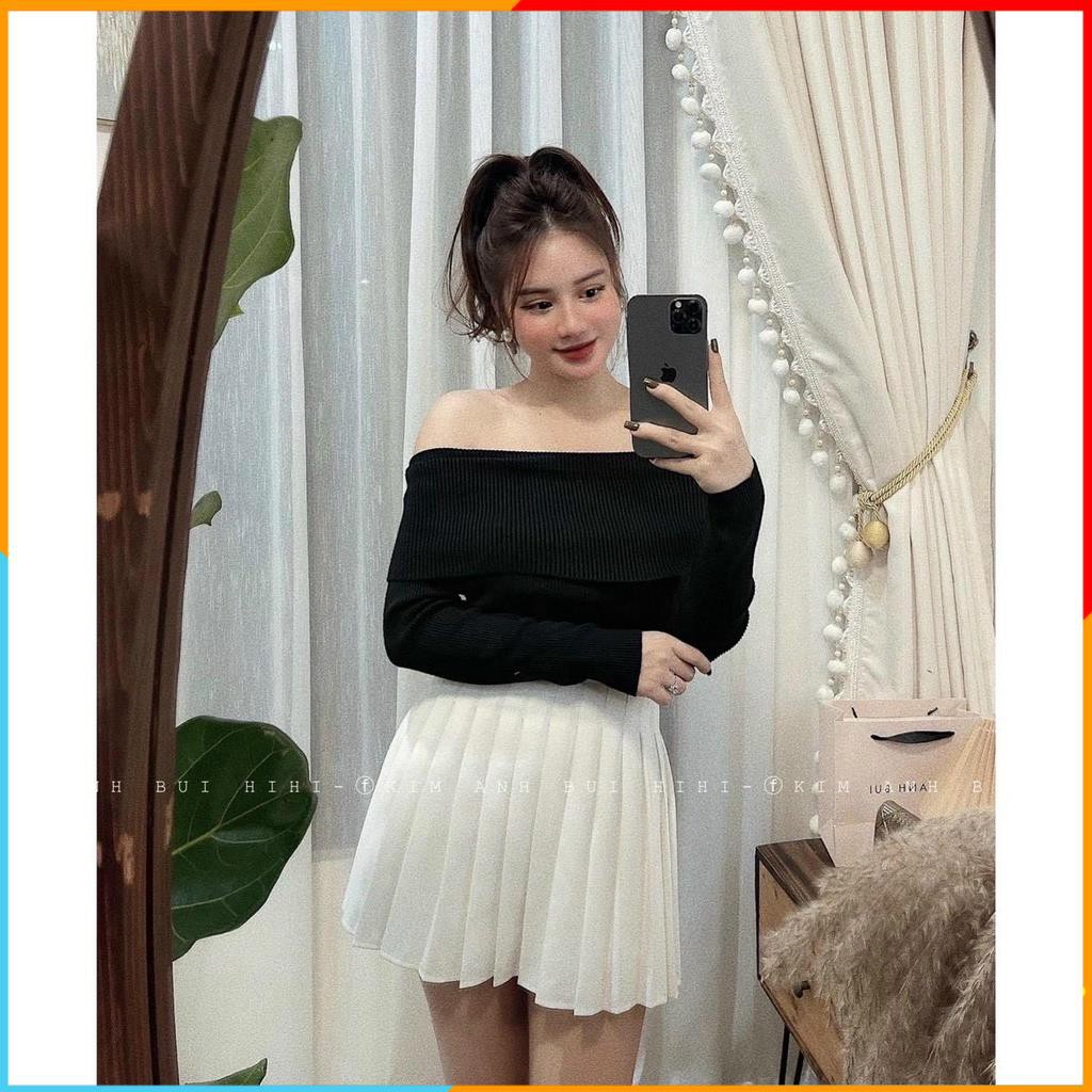 [Hàng Cao Cấp] Áo len tăm dài tay trễ vai phong cách thời trang nữ sành điệu, dễ phối đồ - CD089 MALADE | BigBuy360 - bigbuy360.vn