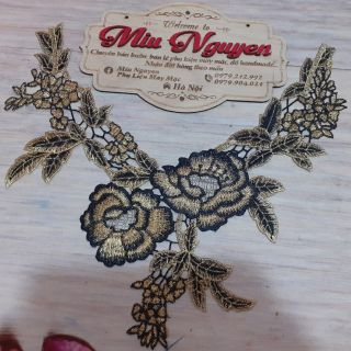 Hoa ren cổ áo thêu mẫu 6