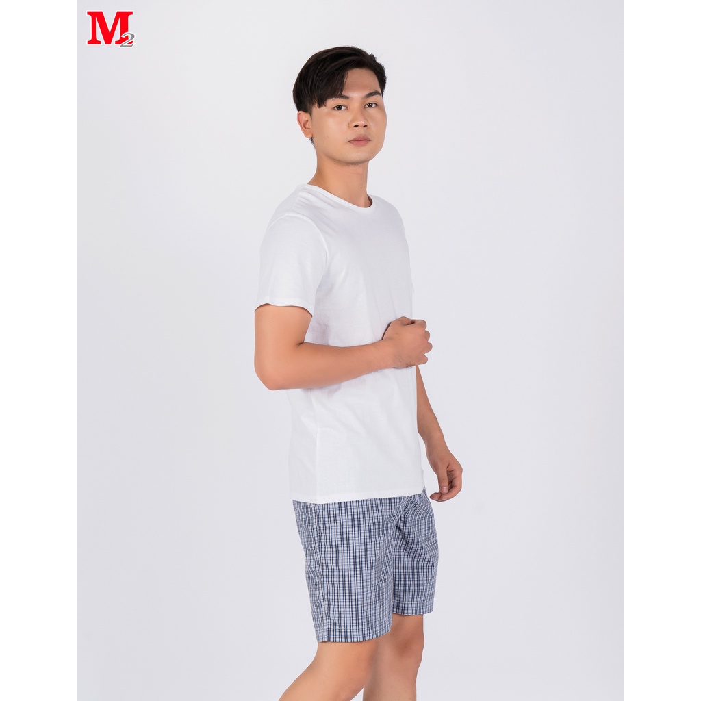 Áo cộc tay nam cổ tròn dệt kim màu trắng Walrus M020020 Thời trang M2 | BigBuy360 - bigbuy360.vn