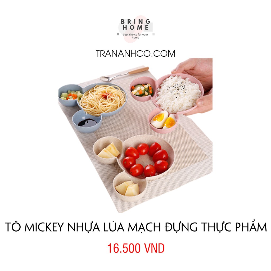 Tô mickey nhựa lúa mạch đựng thực phẩm