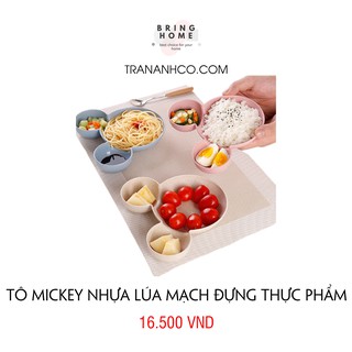Tô mickey nhựa lúa mạch đựng thực phẩm