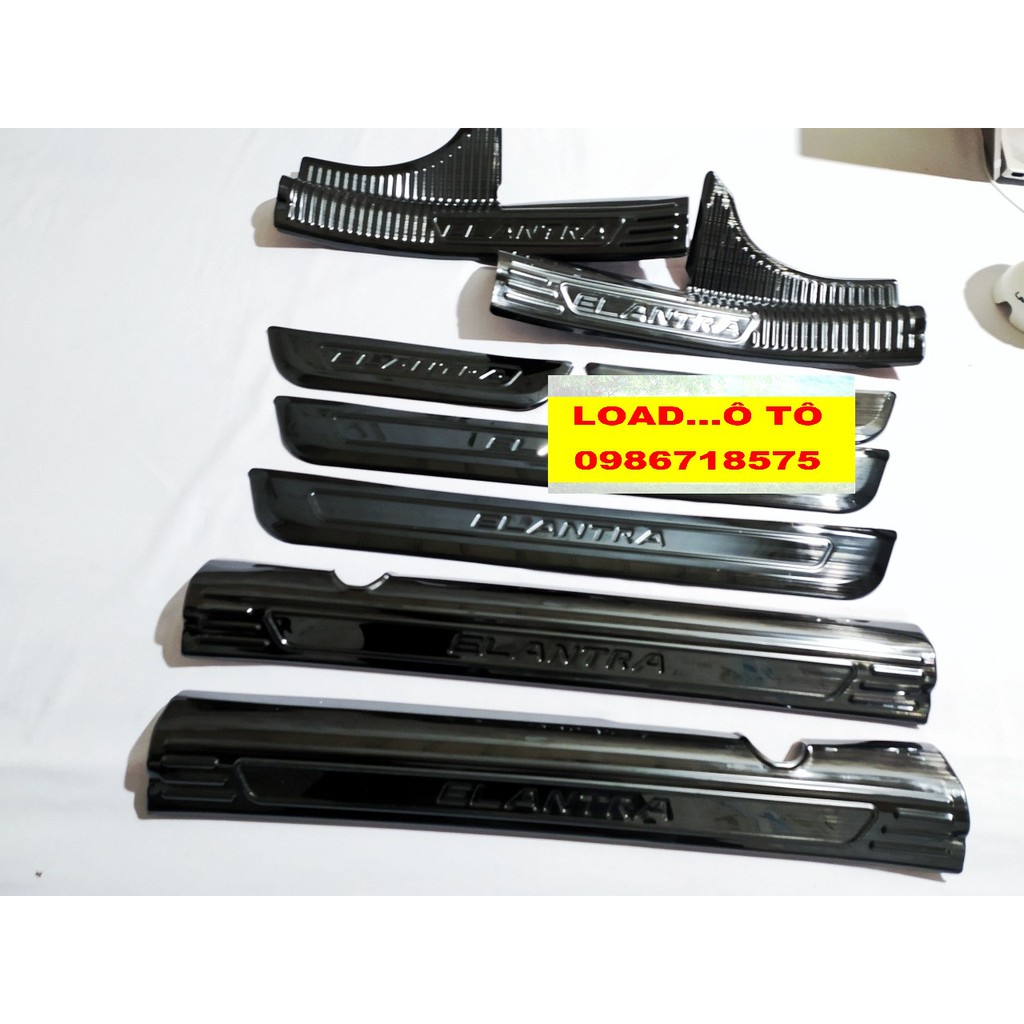 Ốp Bậc Cửa, Nẹp Bước Chân Xe  Huyndai Elantra 2022-2018 Chất Liệu Titan Cao Cấp,Nẹp Bước Chân Elantra 2018-2022
