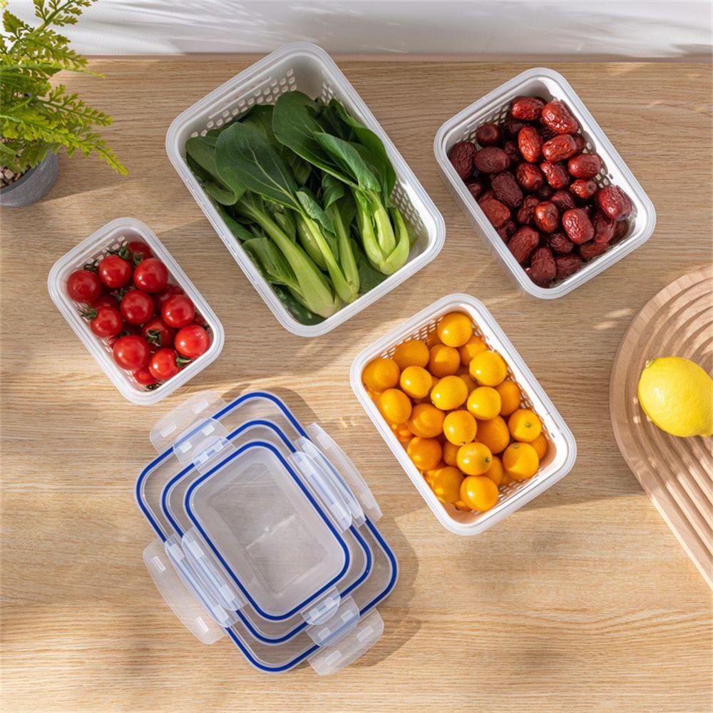 JUNE Hộp Đựng Đồ Đa Năng Có Nắp Đậy Giúp Tiết Kiệm Không Gian Cho Tủ Lạnh