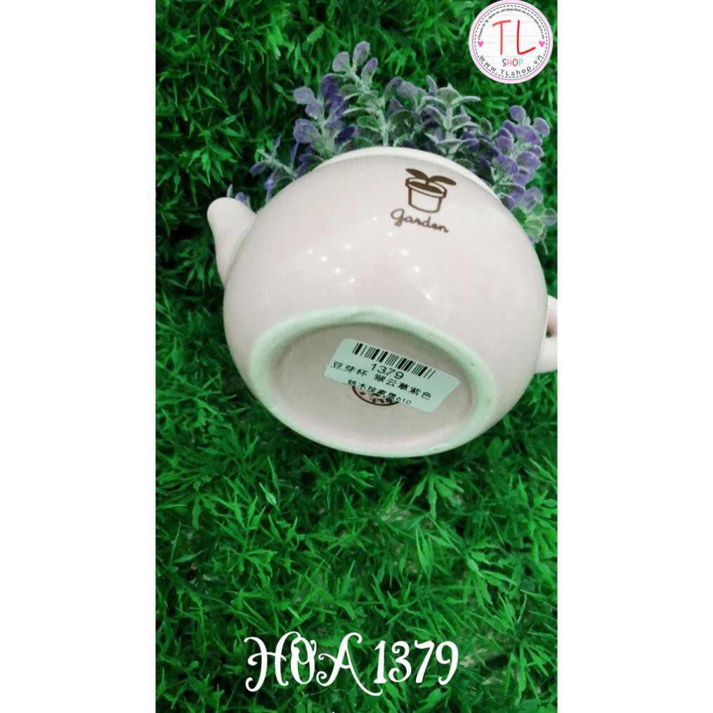 Bình hoa trà xinh xắn - Chậu hoa trang trí