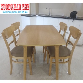 Freeship Bộ bàn ăn mango 4 ghế: HCM Biên Hòa Đồng Nai