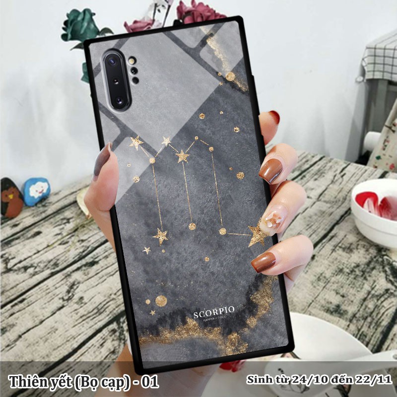 Ốp lưng kính Samsung Galaxy Note 10 Plus -cung hoàng đạo