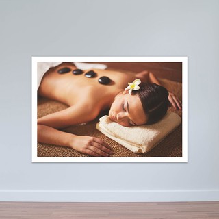 Tranh treo tường Spa “Chườm tinh dầu và đá nóng” | Tranh phòng massage T3297