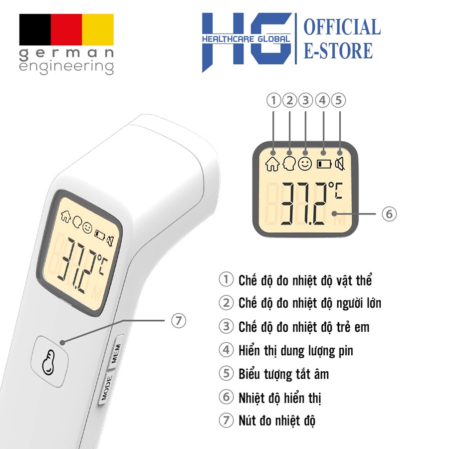 Nhiệt Kế Hồng Ngoại Không Tiếp Xúc JUMPER JPD-FR203 | Chế Độ Đo Riêng Cho Người Lớn Và Trẻ Nhỏ - Chứng nhận FDA Hoa Kỳ