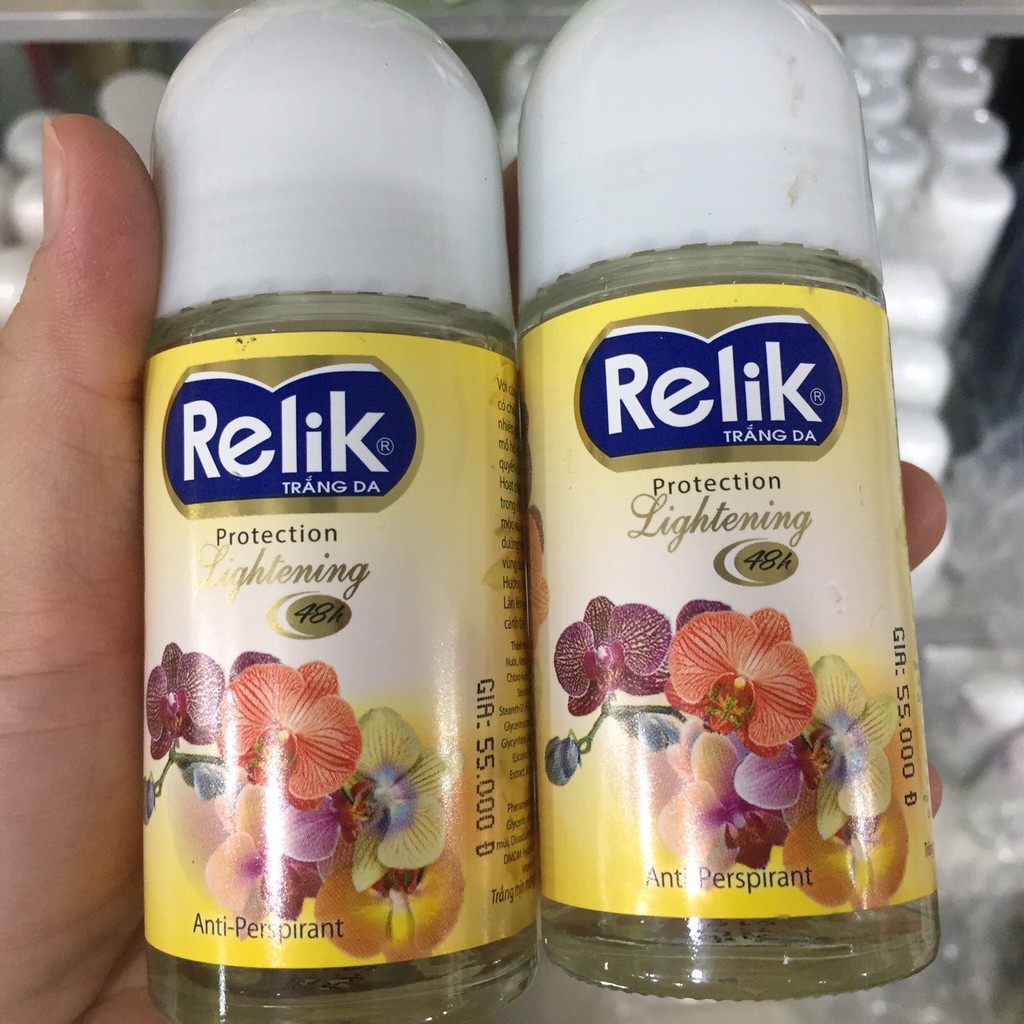 Lăn Relik vàng 50ml chai lớn