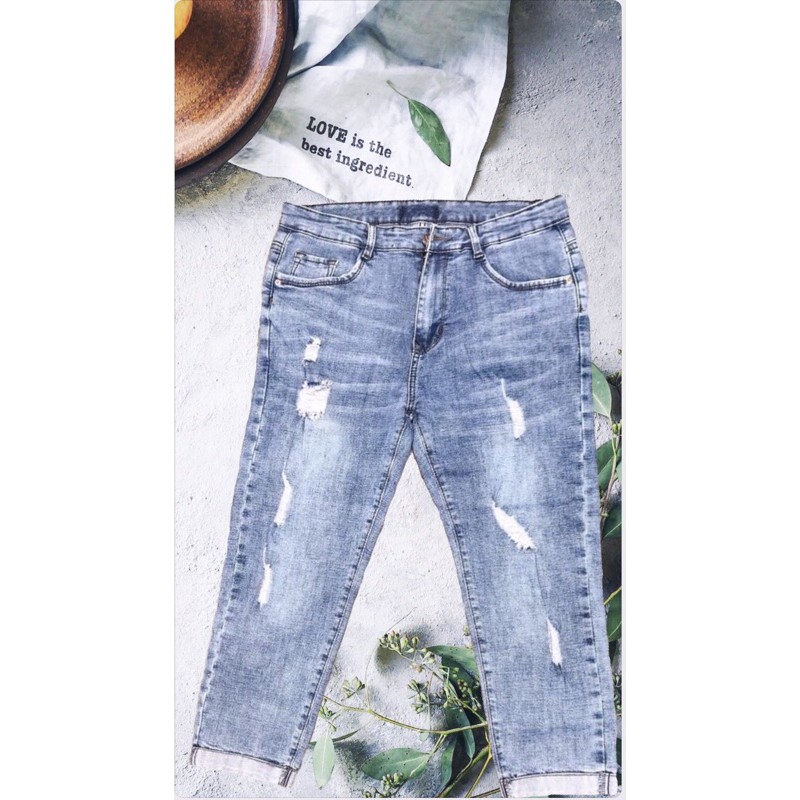 Jean form 9 tấc rách Bigsize