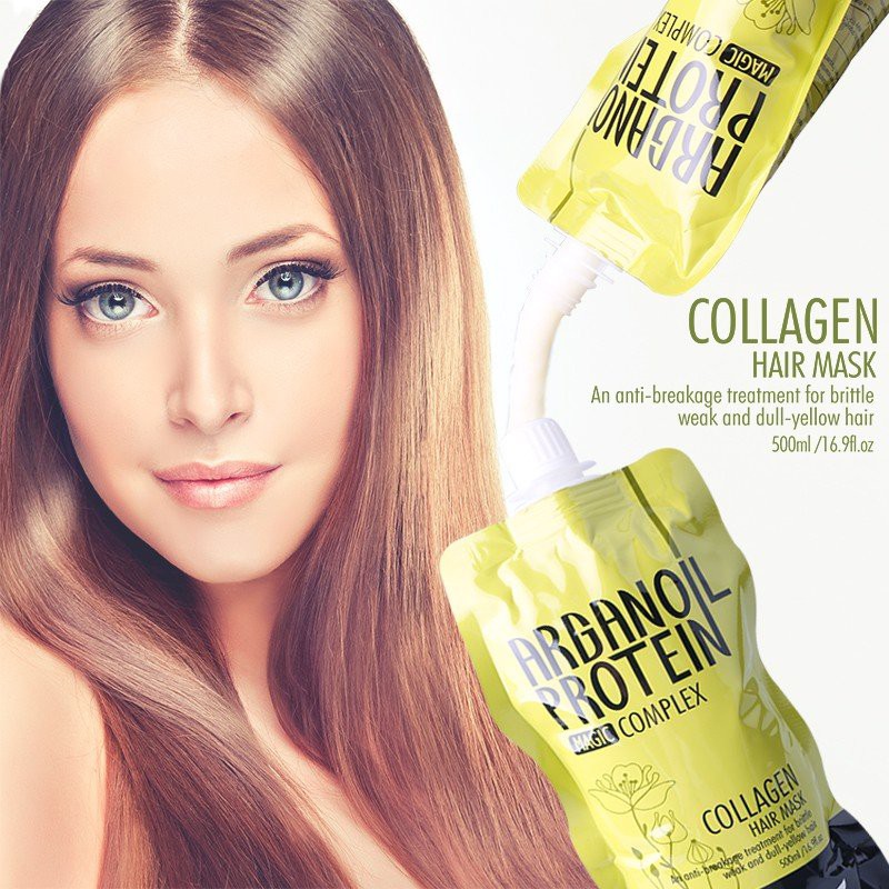 Túi Dầu Hấp Phục Hồi Dưỡng Ẩm DELOFIL Collagen Hair Mask 500ml - Mặt nạ hấp  ủ tóc cao cấp - Dưỡng tóc, ủ tóc 