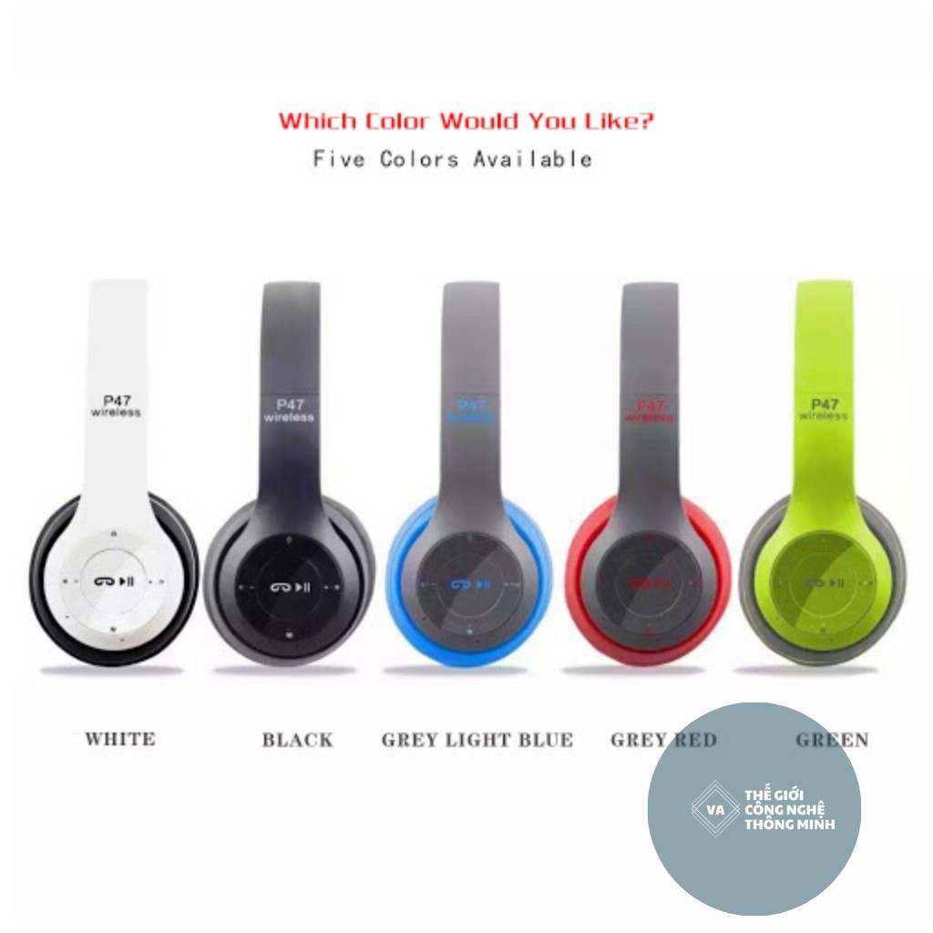 [Tai nghe không dây] Tai nghe bluetooth chụp tai P47 có khe cắm thẻ nhớ - Âm Thanh Đỉnh Cao | BigBuy360 - bigbuy360.vn