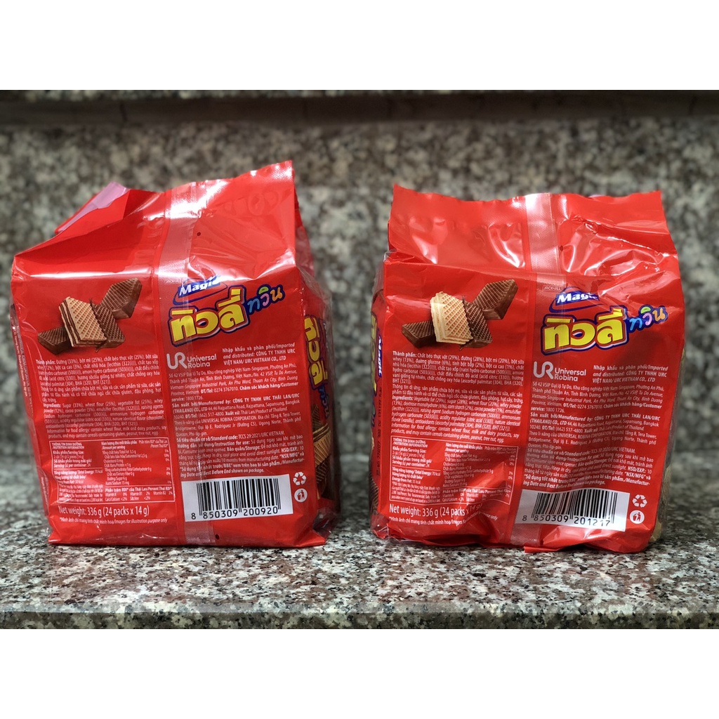Bánh Xốp Tivoli socola vị vani TÚI 24 GÓI