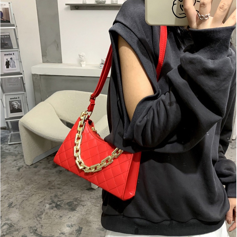 Túi đeo vai/ đeo chéo linh hoạt IELGY họa tiết kim cương phong cách thường ngày dành cho nữ