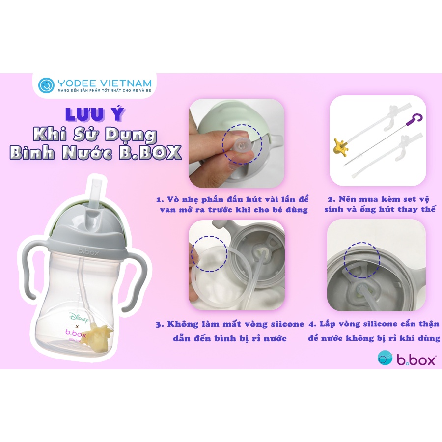 Bình nước 360 độ B.Box cho bé tập uống nước 240ml