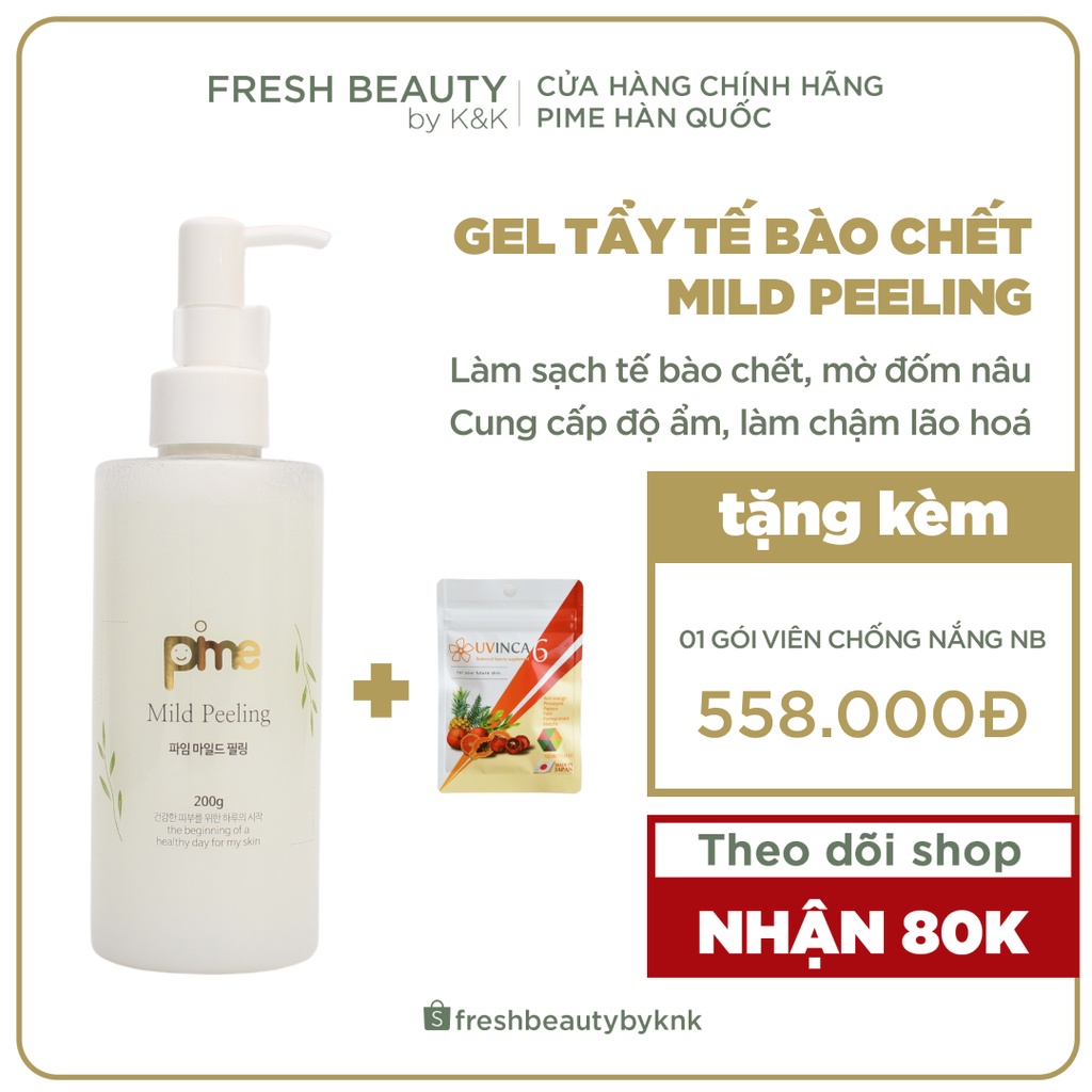 Gel tẩy tế bào chết dịu nhẹ, dưỡng ẩm dành cho mọi loại da Pime Mild Peeling 200g