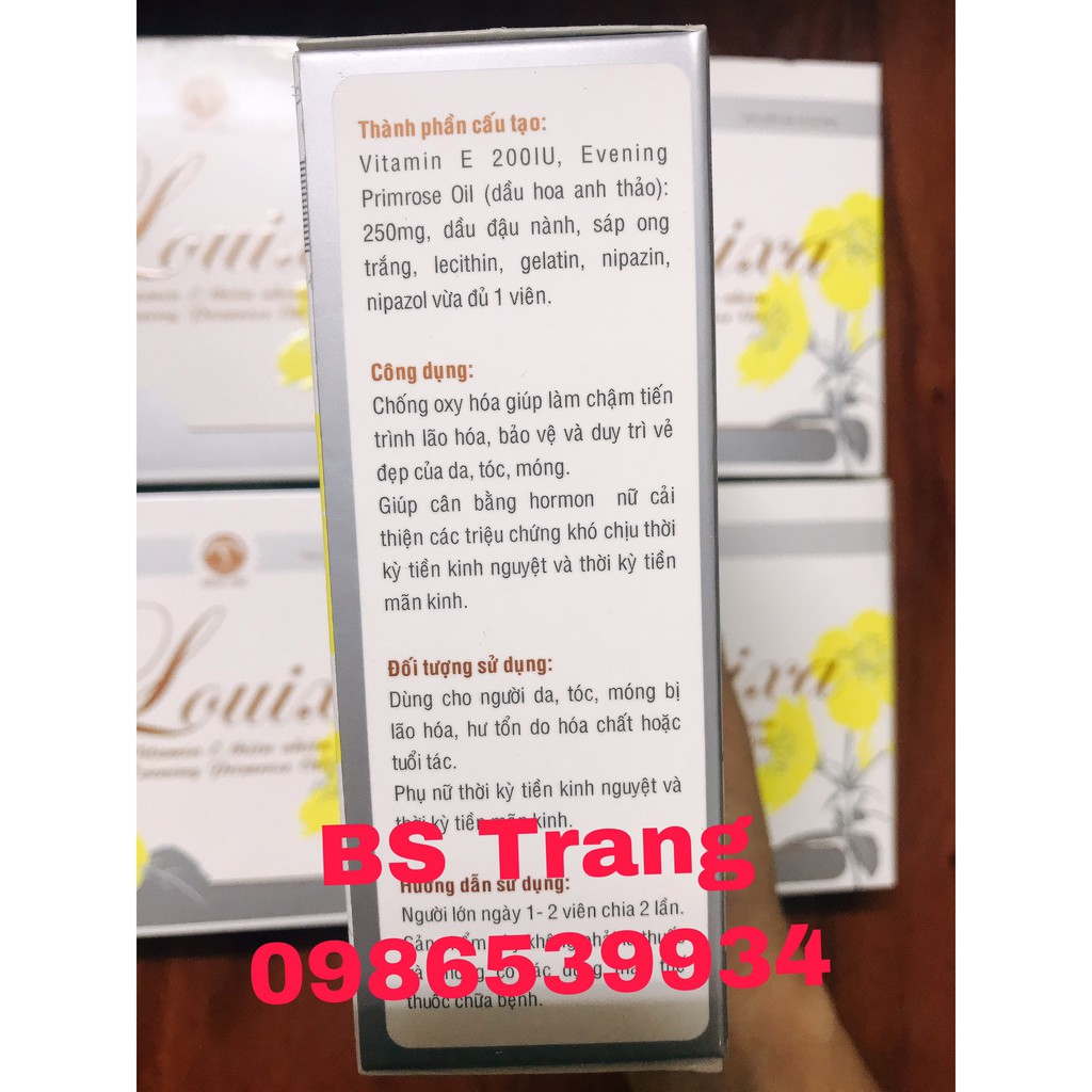 VITAMIN E LOUIXA VIÊN UỐNG CHỐNG LÃO HÓA, ĐIỀU HÒA NỘI TIẾT, ĐẸP DA | BigBuy360 - bigbuy360.vn
