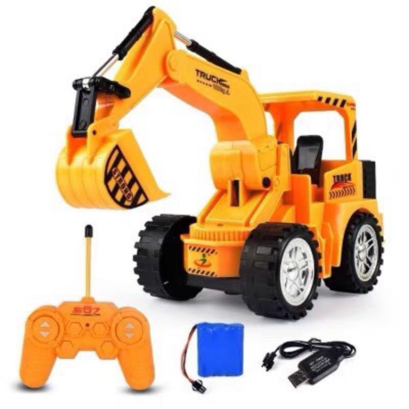 Đồ chơi cần cẩu điều khiển không dây có sạc pin, có đèn