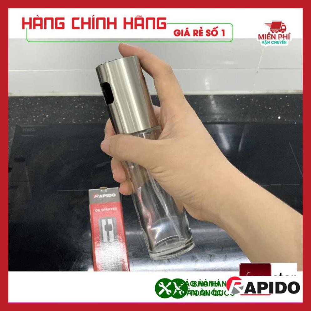 [HÀNG CHÍNH HÃNG] Bình xịt dầu thủy tinh Rapido, bình xịt đa năng Rapido 100ml