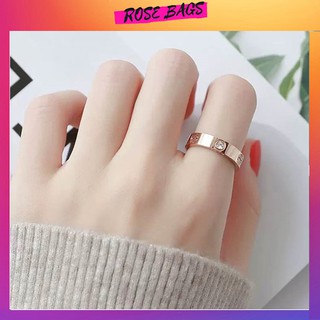  Nhẫn Nữ Đính Đá Thời Trang Phụ Kiện Trang Sức Kim Loại HJCT Rose Bags