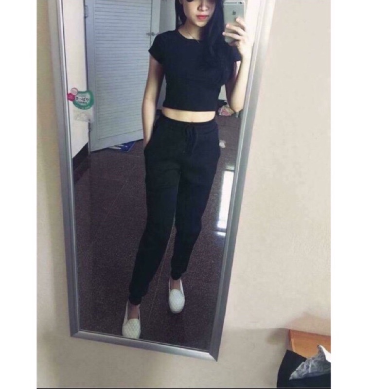 Quần thun jogger bo ống