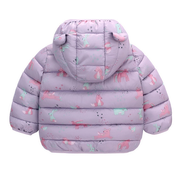 Trẻ em mùa đông dày in bông thời trang áo khoác ấm dễ thương