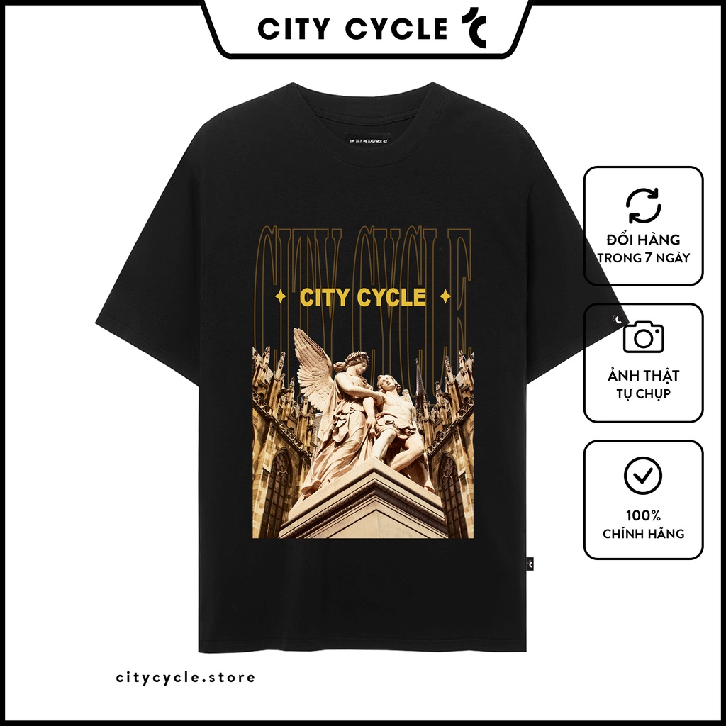 Áo thun Oversize in hình The Heaven Tee cao cấp, áo phông nam nữ unisex City Cycle chính hãng Local Brand