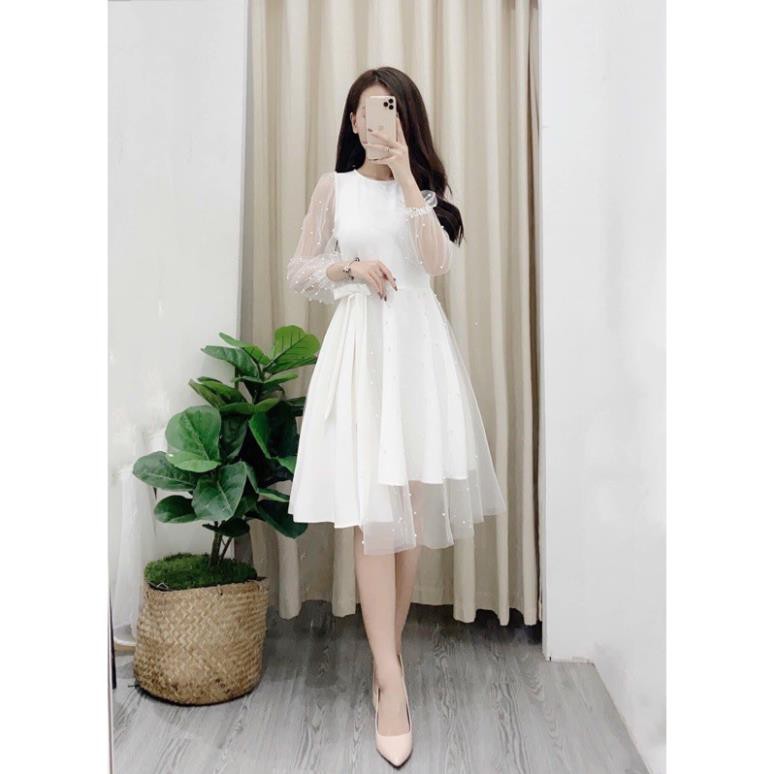 Đầm [Liamstores] Váy Trắng Thiết Kế Julia Dress Dự Tiệc, Dạ Hội, Đi Cưới, Kỷ Yếu | BigBuy360 - bigbuy360.vn